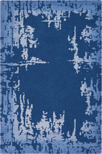 Nourison Symmetry Contemporary Navy Blue Area Rug