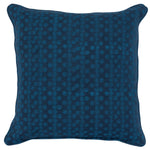 Benzara BM228912 Printed Geometric Fabric Throw Pillow with Piped Detailing, Dark Blue