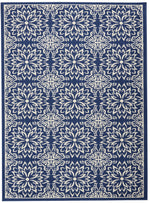 Nourison Jubilant Transitional Navy/Ivory Area Rug