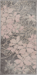 Nourison Tranquil Contemporary Grey/Pink Area Rug