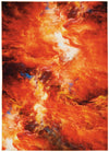Nourison Le Reve Contemporary Red Flame Area Rug