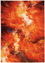 Nourison Le Reve Contemporary Red Flame Area Rug