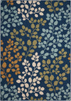 Nourison Caribbean Contemporary Navy Area Rug