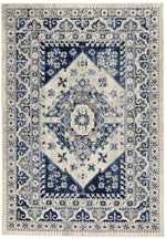 Nourison Cyrus Traditional Ivory Blue Area Rug