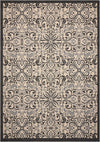 Nourison Caribbean Transitional Ivory/Charcoal Area Rug