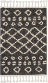 Nourison Marrakesh Shag Transitional Charcoal Area Rug