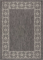 Nourison Garden Party Transitional Charcoal Area Rug