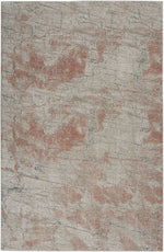 Nourison Rustic Textures Contemporary Light Grey/Rust Area Rug