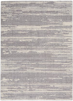 Nourison Textured Contemporary Contemporary Grey/Ivory Area Rug