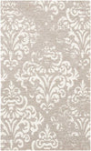 Nourison Damask Traditional Ivory/Grey Area Rug