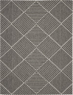 Nourison Palamos Contemporary Dark Grey Area Rug