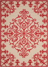 Nourison Aloha Transitional Red Area Rug