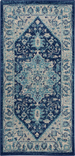 Nourison Tranquil Traditional Ivory/Navy Area Rug