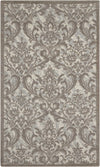 Nourison Damask Traditional Ivory/Grey Area Rug