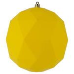 Vickerman M177478DM 6" Yellow Matte Geometric Ball Ornament 4 Per Bag