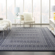 Nourison Royal Moroccan Contemporary Navy/Grey Area Rug