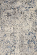 Nourison Rustic Textures Contemporary Ivory/Grey-blue Area Rug