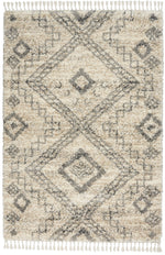 Nourison Scandinavian Shag Contemporary Ivory/Grey Area Rug