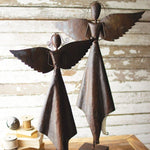 Kalalou CHE1345 Metal Christmas Angels Set of 2