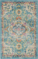 Nourison Passion Transitional Ivory/Light Blue Area Rug