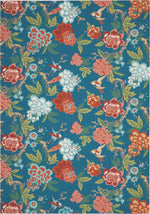 Nourison Sun N` Shade Transitional Blue/Multicolor Area Rug