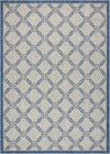 Nourison Garden Party Transitional Ivory/Blue Area Rug