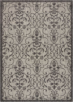 Nourison Garden Party Transitional Ivory/Charcoal Area Rug