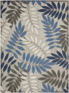 Nourison Aloha Contemporary Grey/Blue Area Rug