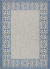 Nourison Garden Party Transitional Ivory/Blue Area Rug