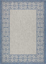 Nourison Garden Party Transitional Ivory/Blue Area Rug