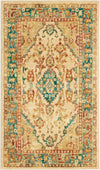 Nourison Traditional Vintage Traditional Ivory/Teal Area Rug