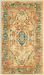 Nourison Traditional Vintage Traditional Ivory/Teal Area Rug