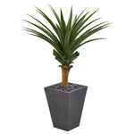 Nearly Natural 8092 4' Artificial Green Agave Plant in Ceramic Planter