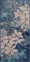 Nourison Tranquil Contemporary Navy/Pink Area Rug