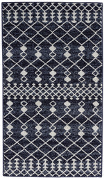 Nourison Royal Moroccan Contemporary Navy/Grey Area Rug