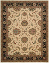 Nourison Living Treasures Traditional Ivory/Black Area Rug