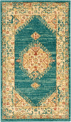 Nourison Traditional Vintage Traditional Teal/Blue Area Rug