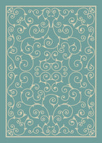 Nourison Home & Garden Transitional Light Blue Area Rug