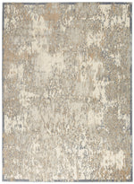 Nourison Sahara Contemporary Ivory/Silver Area Rug