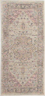 Nourison Tranquil Traditional Ivory/Pink Area Rug