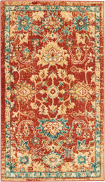 Nourison Traditional Vintage Traditional Red Area Rug