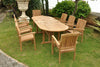 Anderson Teak Set-75 Sahara Stackable 9-Pieces Oval Dining Set
