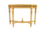 Anderson Teak HT-101C Neoclassical Demilune Console with Crackle Finish Table Top