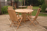 Anderson Teak Set-34 Butterfly Comfort 5-Pieces Dining Table Set