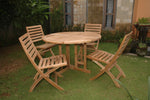 Anderson Teak Set-35 Andrew Butterfly Folding 5-pieces Dining Set