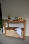 Anderson Teak SPA-4720 Towel Console w/ 2 Shelves Table