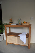 Anderson Teak SPA-4720 Towel Console w/ 2 Shelves Table