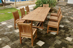 Anderson Teak Set-79 Bahama Sahara 9-Pieces 10' Rectangular Dining Set