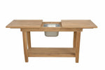 Anderson Teak TB-4821 Nautilus Console Table w/ SS Container