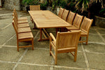 Anderson Teak Set-90 Valencia Sahara 13-Pieces Rectangular Dining Set